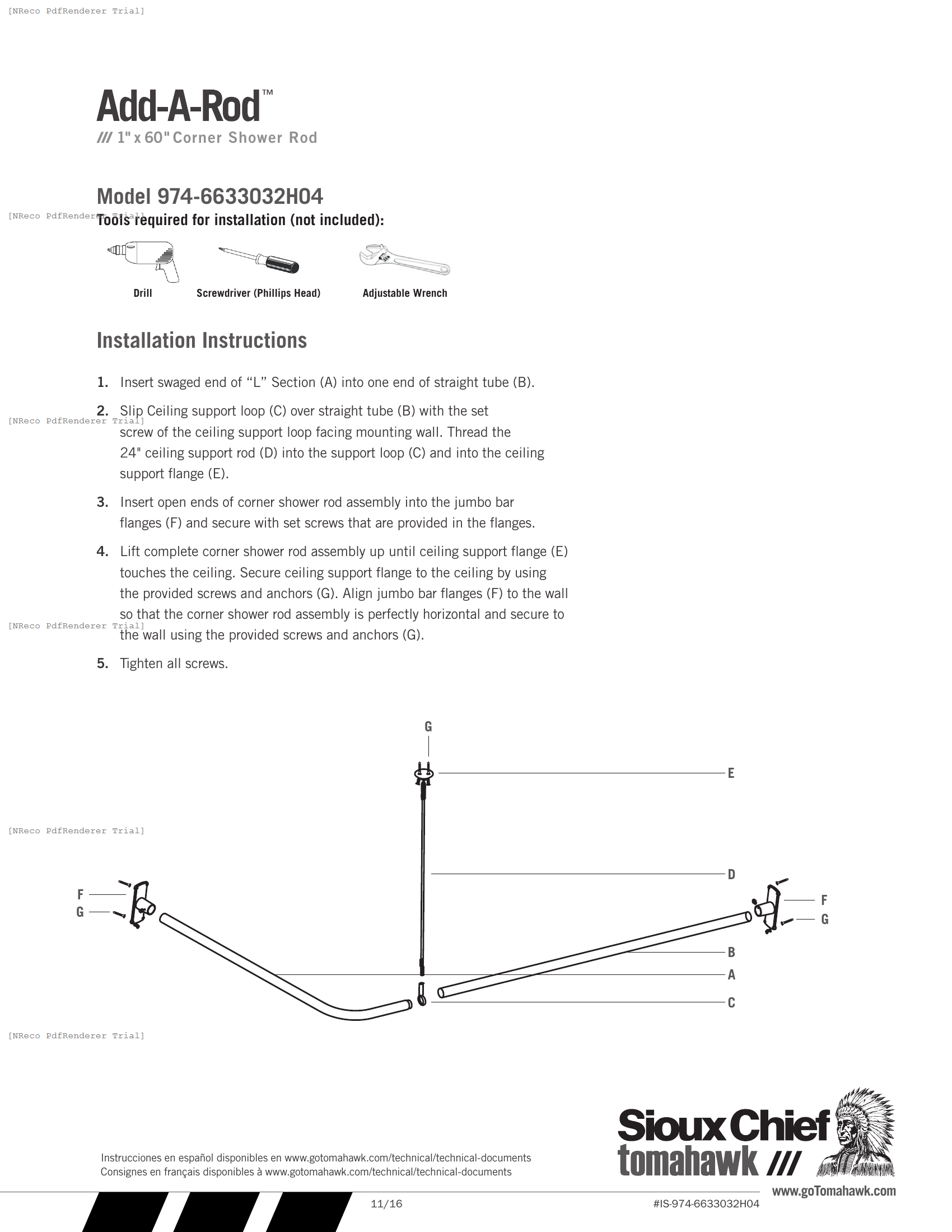 974-6633032H04 - ADD-A-ROD - INSTRUCTION SHEET.PDF Technical Document